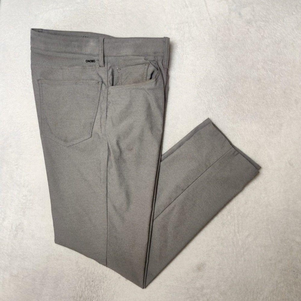 Bonobos Golf Pants Mens 32x30 Gray Stretch Straight Athletic Golf Chino 5-Pocket
